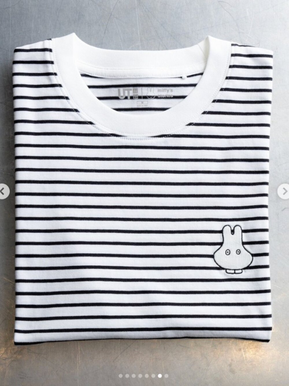 Uniqlo Miffy’s Stories UT Graphic Tee Striped Embroidered Miffy Japan Exclusive
